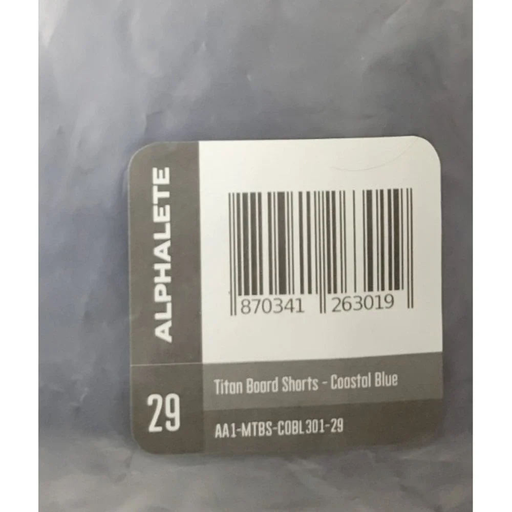 Alphalete Mens Size 29 Titan Board Shorts Coastal Blue NEW with Tags